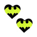 Neva Nude Pasty Heart Neon Batman Signal Glitter Black | SexToy.com