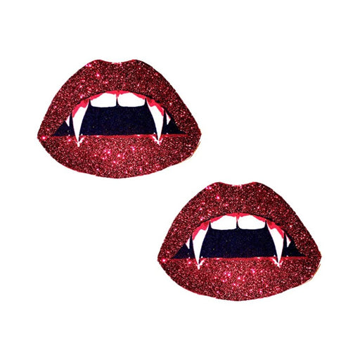 Neva Nude Pasties Vampire Lips Glitter Red | SexToy.com