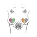 Neva Nude Pasty Heart Glitter Multicolor | SexToy.com