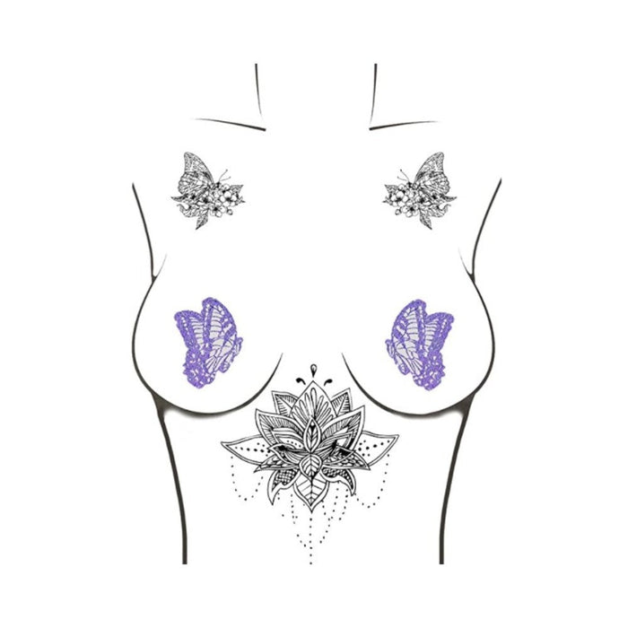 Neva Nude Pasty Butterfly Glitter Lavendar | SexToy.com