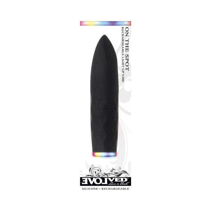 Evolved On The Spot Bullet 7 Function Rechargable Silicone Waterproof Black | SexToy.com
