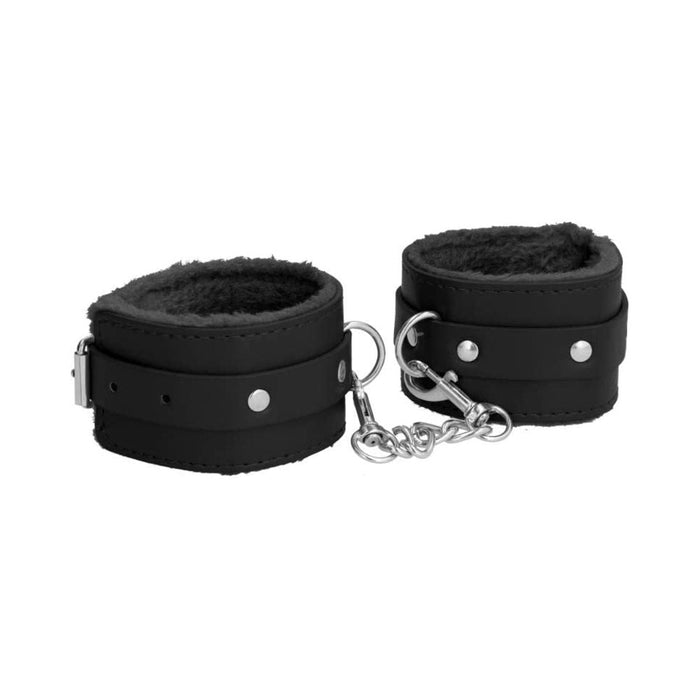 Ouch! Plush Leather Ankle Cuffs | SexToy.com