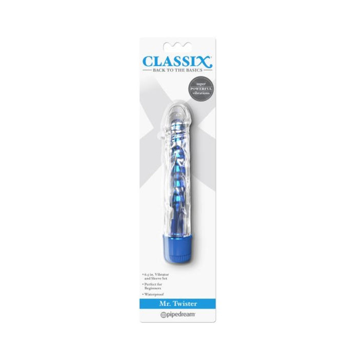 Classix Mr. Twister Metallic Vibe With Tpe Sleeve | SexToy.com