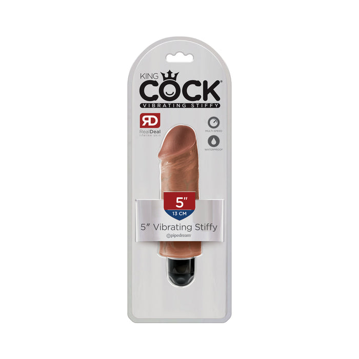 King Cock 5in Vibrating Stiffy Tan | SexToy.com