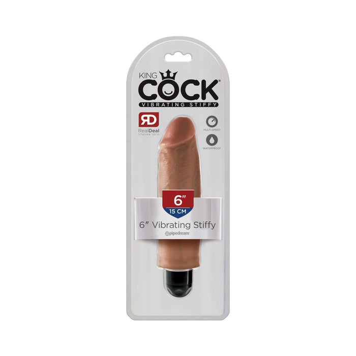 King Cock 6in Vibrating Stiffy Tan | SexToy.com