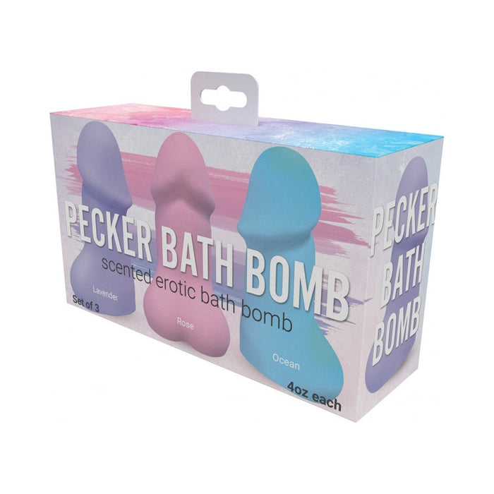 Pecker Bath Bomb - 3pk. Jasmine Scented | SexToy.com