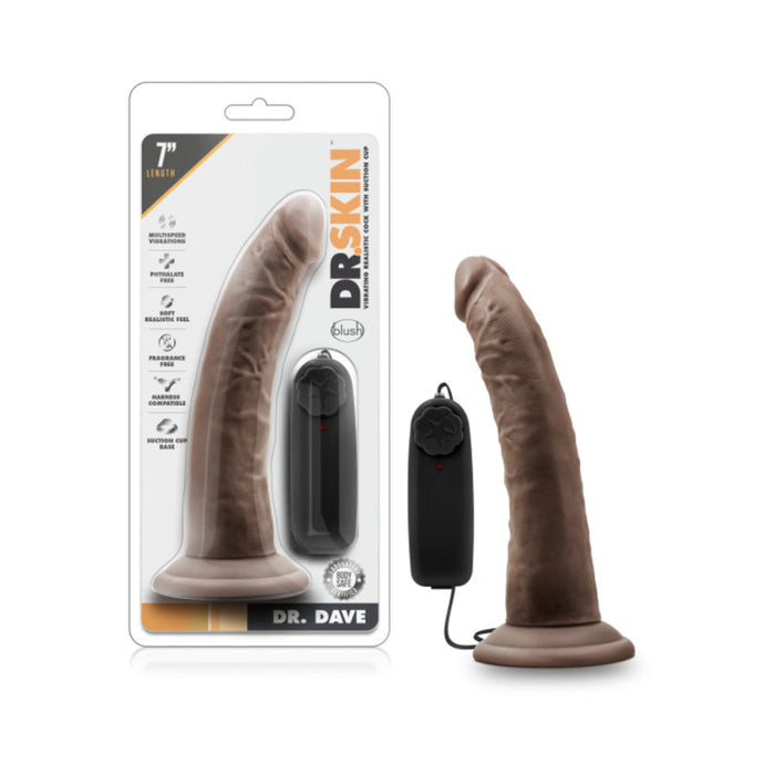 Dr. Skin - Dr. Dave - 7in Vibrating Cock With Suction Cup | SexToy.com