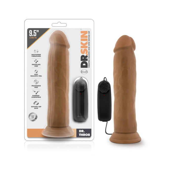 Dr. Skin - Dr. Throb 9.5in Vibrating Realistic Cock With Suction Cup | SexToy.com