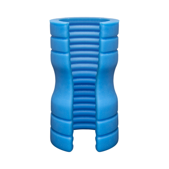 Optimale Truskyn Silicone Stroker Ribbed Blue | SexToy.com
