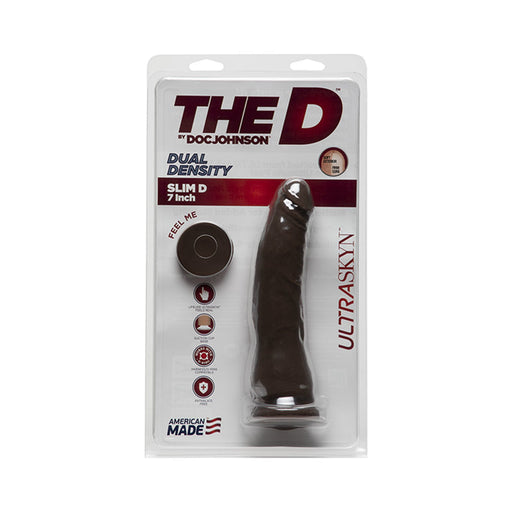 The D Thin D 7 inches Dual Density Brown Dildo | SexToy.com
