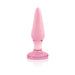 Crystal Glass Tapered Butt Plug Small Pink | SexToy.com