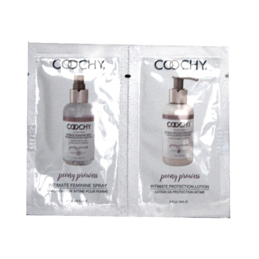 Coochy Peony Prowess Duo Foil - Intimate Feminine Spray 0.9 Oz & Intimate Protection Lotion 0.2oz | SexToy.com