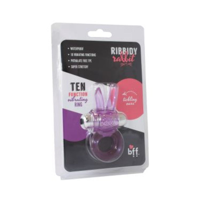 Ribbed Rabbit Vibrating Cockring | SexToy.com