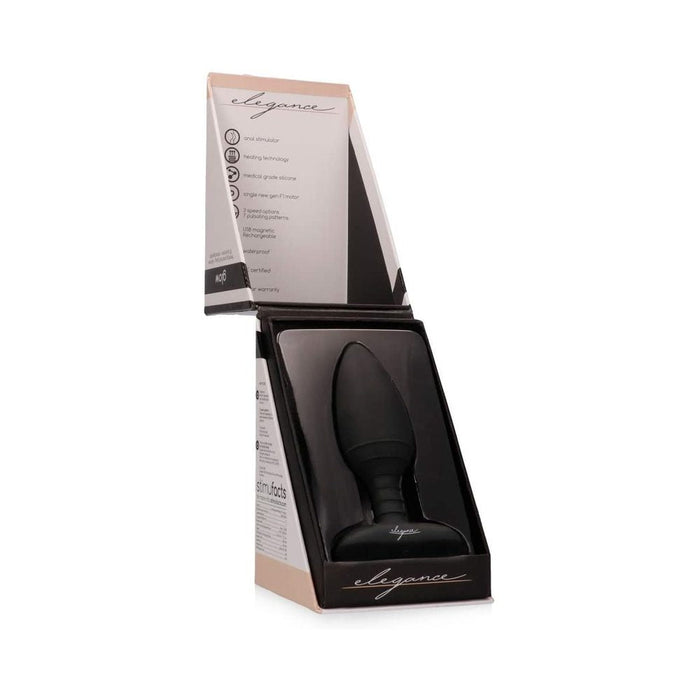 Elegance Heating Rechargeable Butt Plug - Black | SexToy.com