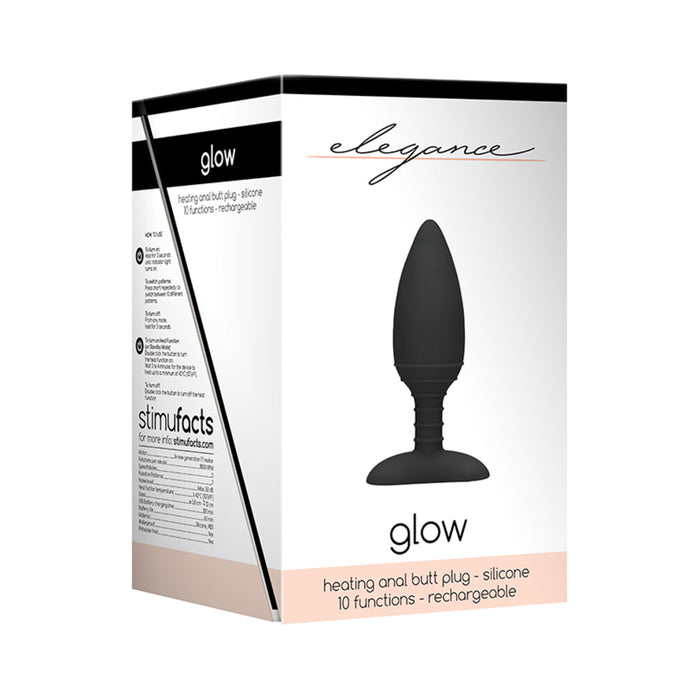 Elegance Heating Rechargeable Butt Plug - Black | SexToy.com