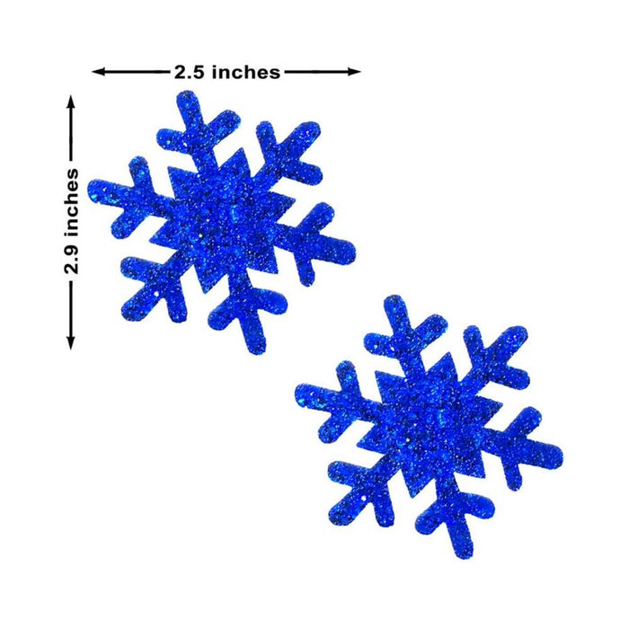 Neva Nude Pasties Snowflake Glitter Blue | SexToy.com