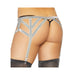 Shimmer Lurex Elastic Garter Belt. Silver O/s | SexToy.com