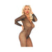 Crystalized Seamless Fishnet Long Sleeved Bodystocking. Black O/s | SexToy.com