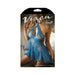 Vixen Teal Me More Stretch Lace Dress & G-string Teal L/xl | SexToy.com