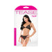 Tease Regina Microdot Bra & Lace Up Panty Set With Detachable Garters Black M/l | SexToy.com