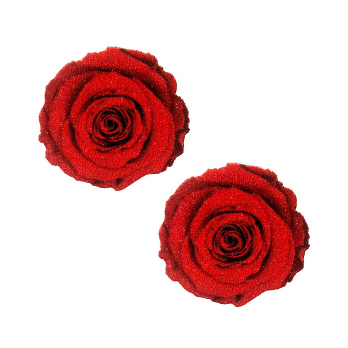 Neva Nude Pasties Enchanted Red Rose Glitter Velvet | SexToy.com