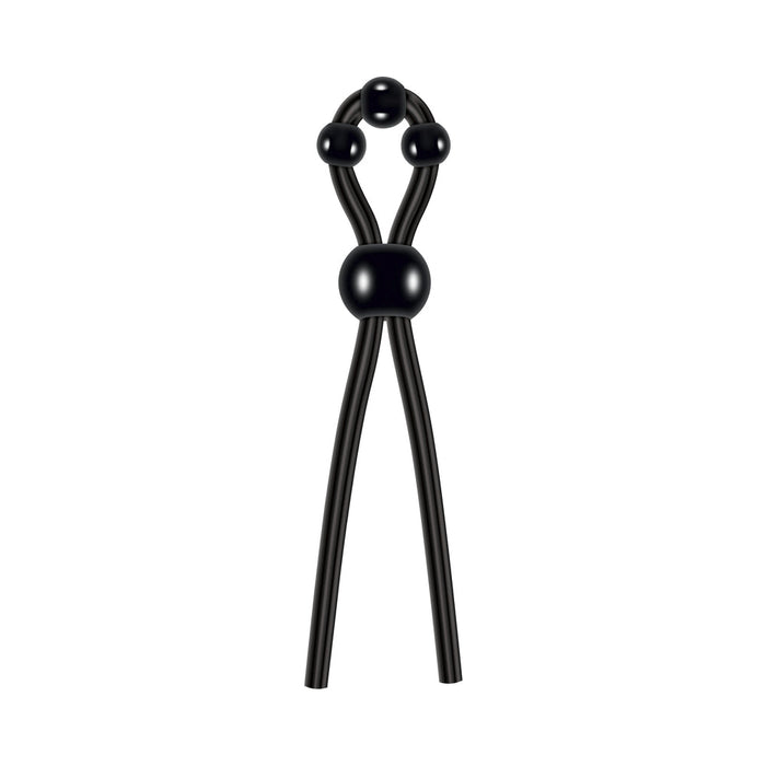 Ultimate Silicone Lasso Cock Ring Black | SexToy.com