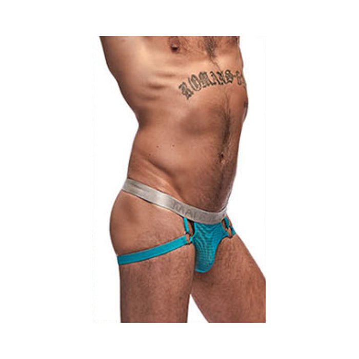 Male Power Mesh Rib Jock Ring Seafoam S/m | SexToy.com