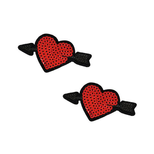 Neva Nude Reusable Pasty Hearts Sequins Pasties | SexToy.com