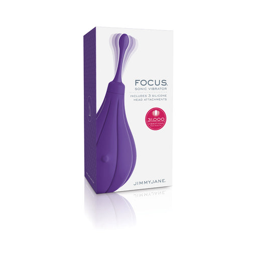 Jimmyjane Focus Sonic Vibrator Usb Rechargeable 3 Interchangeable Silicone Heads Splash-proof | SexToy.com