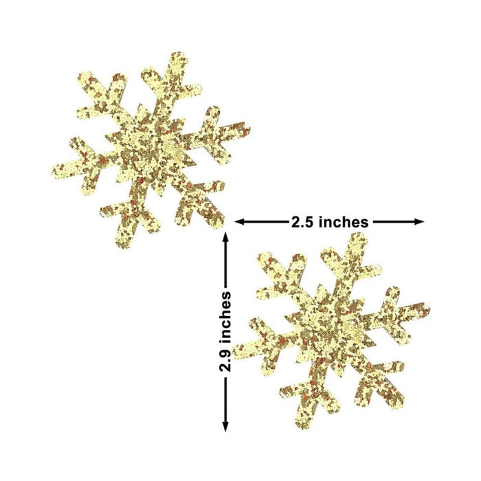 Neva Nude Pasties Snowflake Glitter Gold | SexToy.com