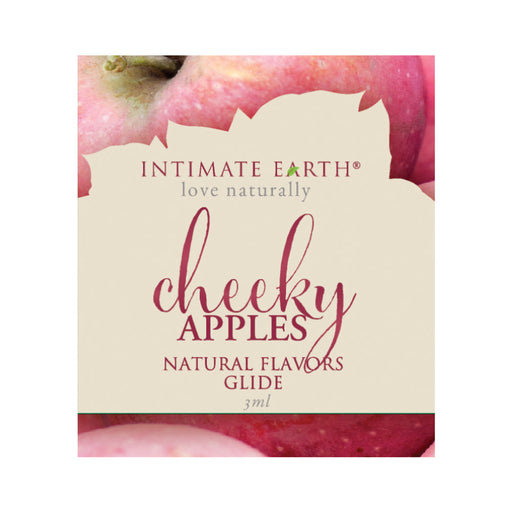 Intimate Earth Natural Flavor Glide Cheeky Apples .1oz | SexToy.com