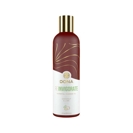 Dona Essential Massage Oil Reinvigorate Coconut & Lime 4oz | SexToy.com