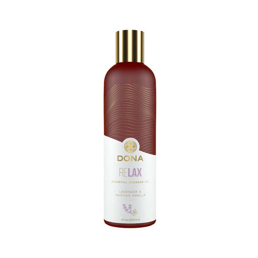 Dona Essential Massage Oil Relax Lavender & Tahitian Vanilla 4oz | SexToy.com