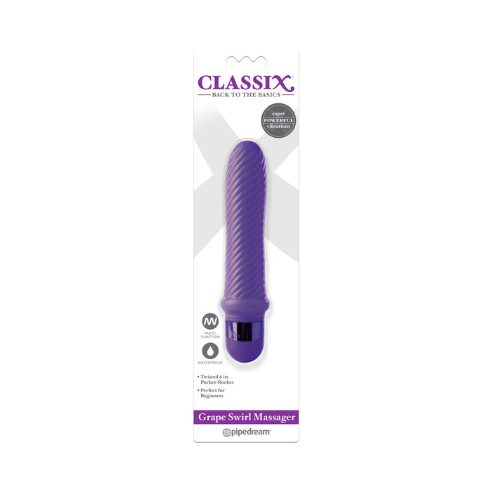 Classix Grape Swirl Massager Purple Vibrator | SexToy.com