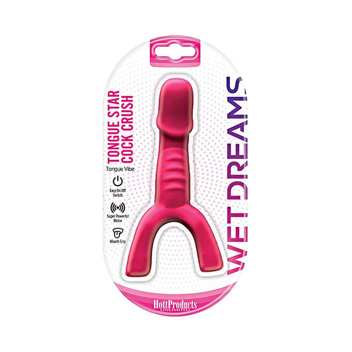Wet Dreams Tongue Star Cock Crush Vibe With Penis  Pink | SexToy.com
