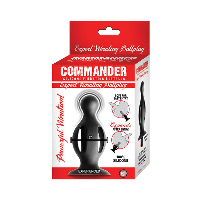 Commander Expert Vibrating Butt Plug Black | SexToy.com