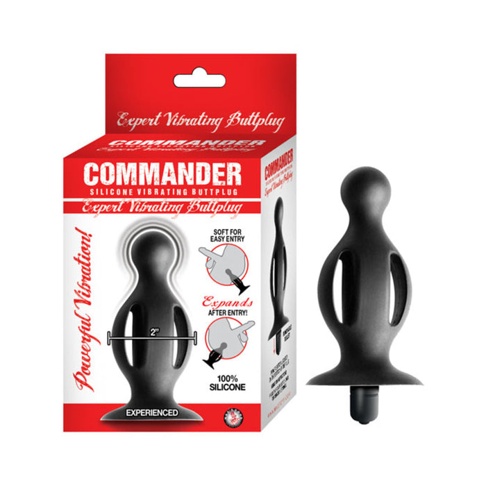 Commander Expert Vibrating Butt Plug Black | SexToy.com