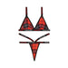 Vibes F*ck Off Bralette & Thong Set Red Plaid L/XL | SexToy.com