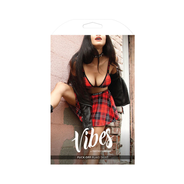 Vibes Fuck Off Plaid Skirt SM | SexToy.com