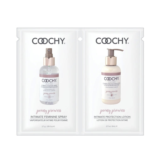Coochy Peony Prowess Duo Foil Display Intimate Feminine Spray 0.9oz Intimate Protection Lotion 0.2oz | SexToy.com