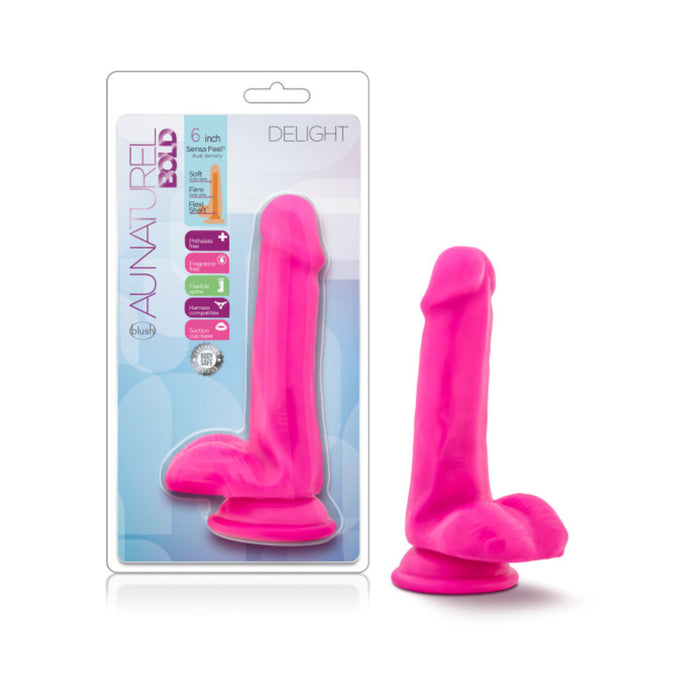 Au Naturel Bold Delight 6 inches Dildo Pink | SexToy.com