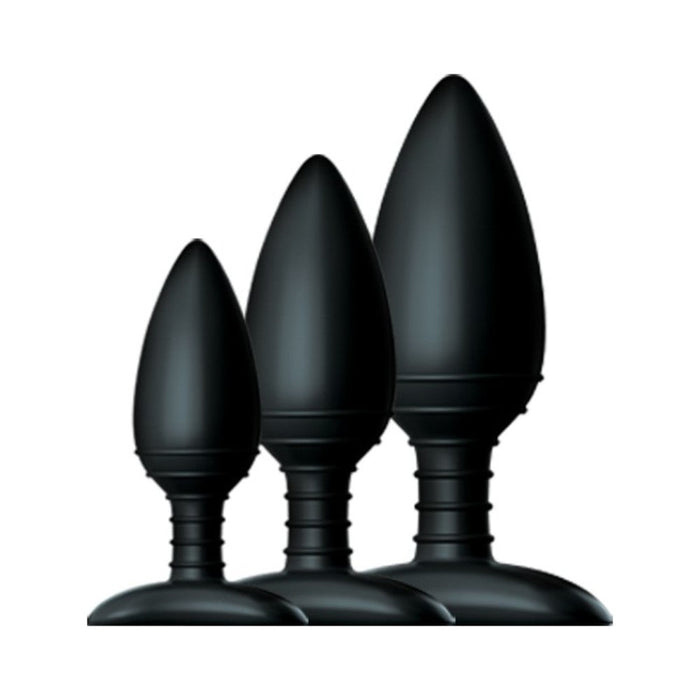 Nexus Butt Plug Trio 3 Butt Plugs Black | SexToy.com