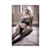 Sheer Black Magic Cami Top With Attached Stocking Black Os | SexToy.com
