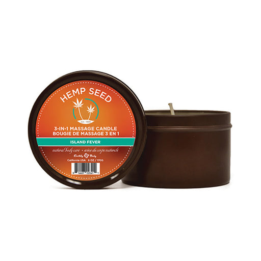 Earthly Body Hemp Seed 3-in-1 Candle 6oz - Island Fever | SexToy.com