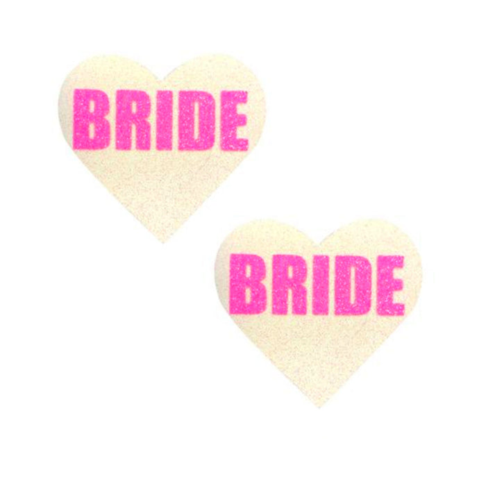 Neva Nude Pasty Bride Heart UV Neon Pink | SexToy.com