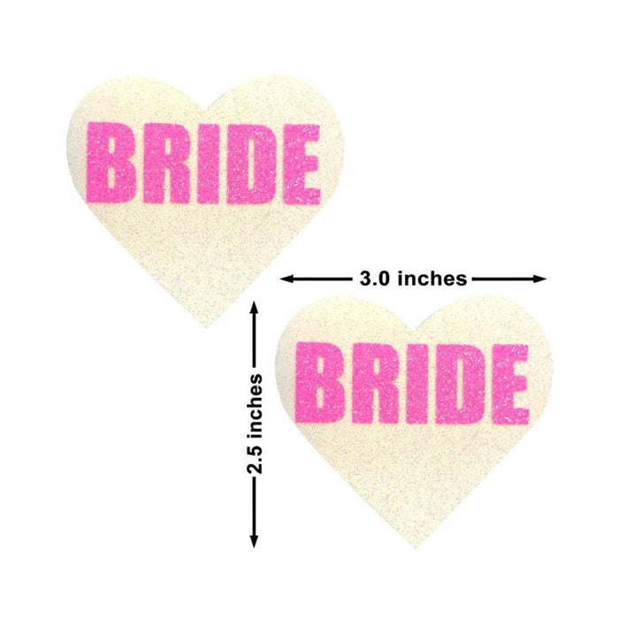 Neva Nude Pasty Bride Heart UV Neon Pink | SexToy.com