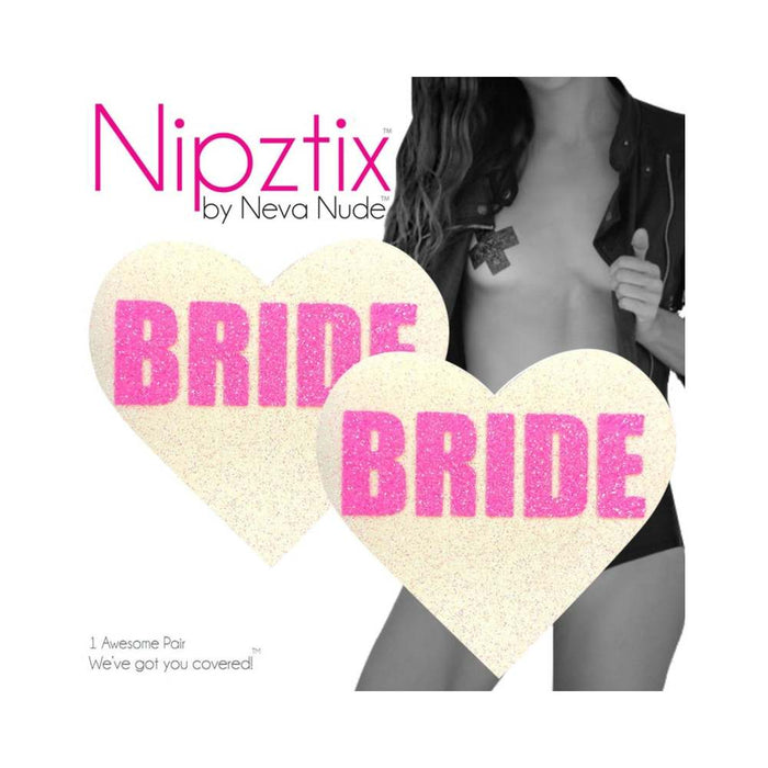 Neva Nude Pasty Bride Heart UV Neon Pink | SexToy.com