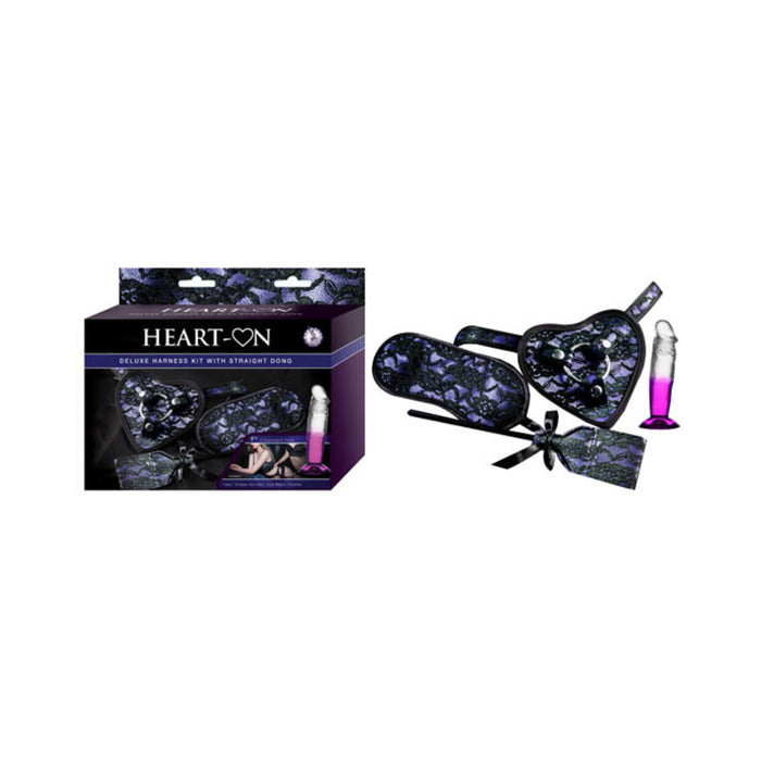 Heart-on Deluxe Harness Kit With Straight Dong Purple | SexToy.com