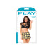 As If Schoolgirl Set; Tie Collar, Crop Top, Skirt And Panty S/m Black.yellow | SexToy.com