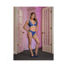 Magic Silk Geo Lace Bralette & Thong Set Blue Lx | SexToy.com